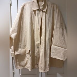 Toteme Cream Overshirt Washed Cotton